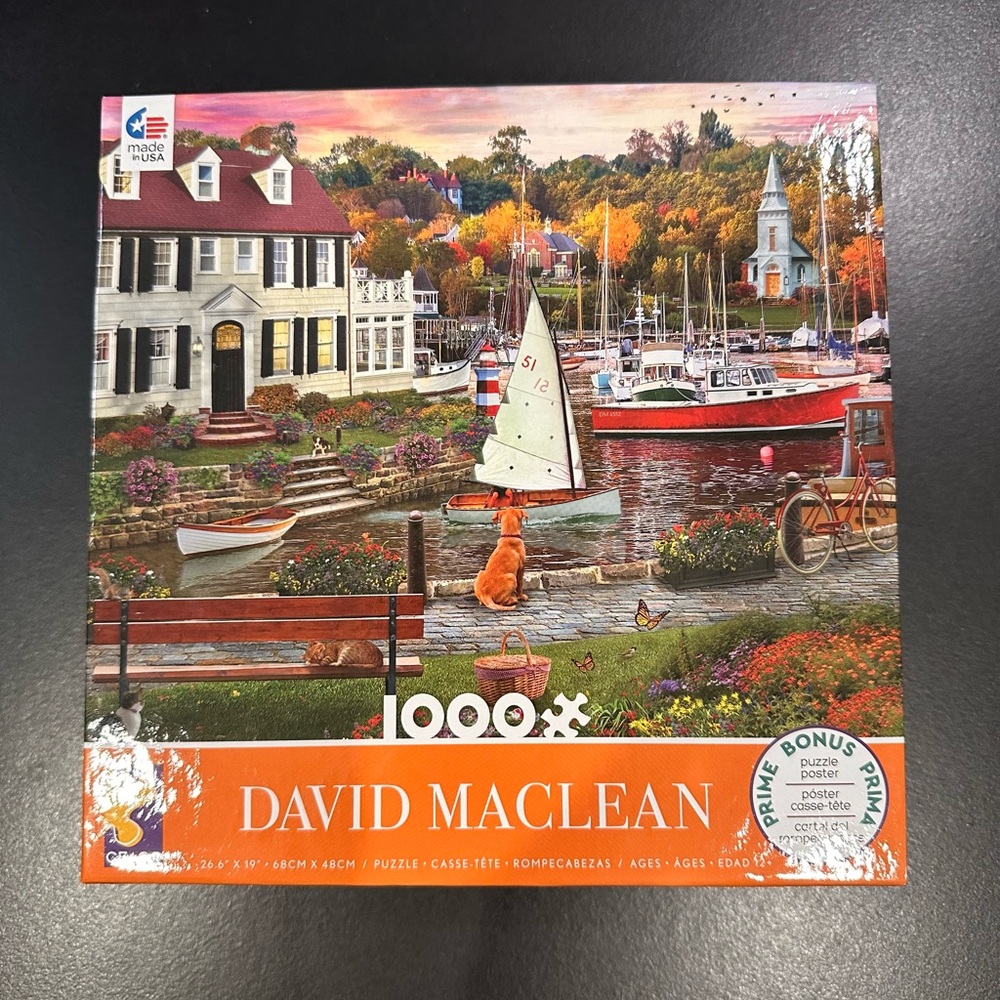 1000-Piece Puzzle - Vibrant Harbor Scene